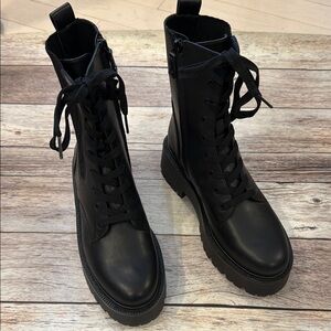 NWOB Sam Edelman Black Combat Boots with Chunky Sole